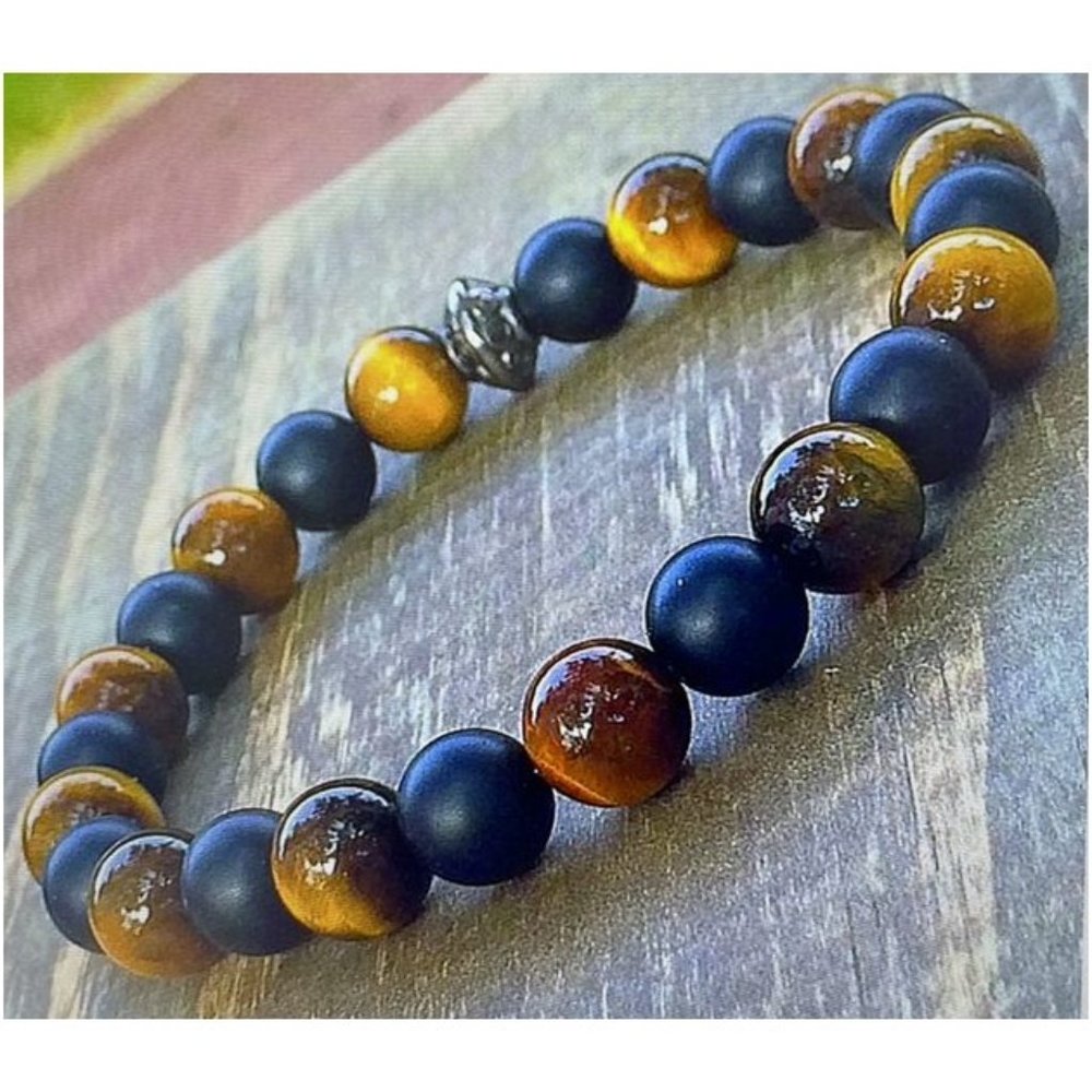10mm Tiger Eye and Sodalite Success Stretch Bracelet
